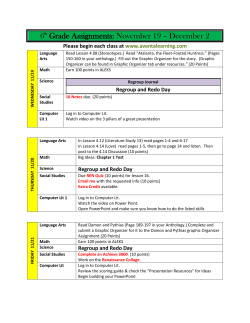 6th Grade Assignments: November 19 â December 2