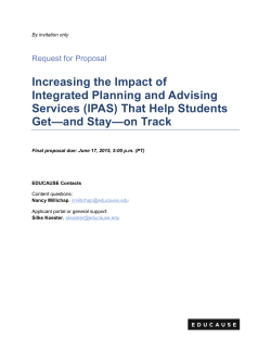 Increasing the Impact of Integrated Planning and Advising Services