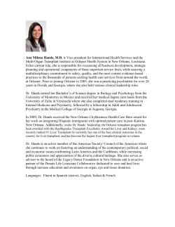 Ana Milena Hands, M.D. is Vice president for International
