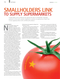 Smallholders link to Supply Supermarkets