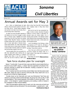 ACLU of Sonoma County Newsletter Winter 2015