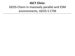 GEOS-Chem in massively parallel and ESM environments, GEOS