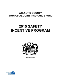 2015 safety incentive program - Atlantic County Municipal Joint