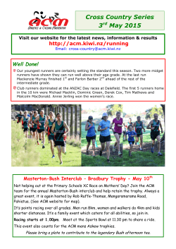 Cross Country Series 3rd May 2015