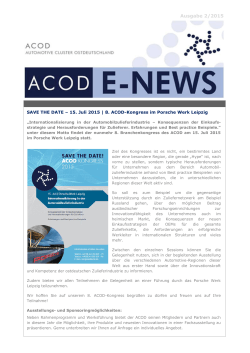 ACOD E-News 2/2015