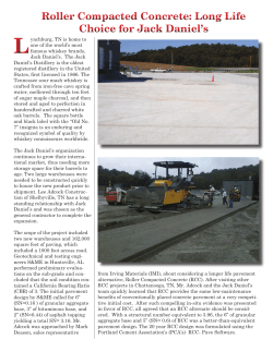 Roller Compacted Concrete: Long Life Choice for Jack Daniel`s