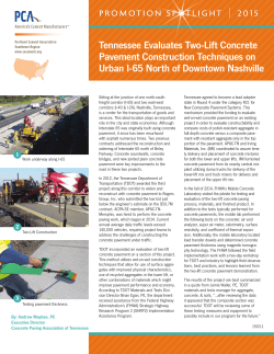 Tennessee Evaluates Two-Lift Concrete Pavement Construction