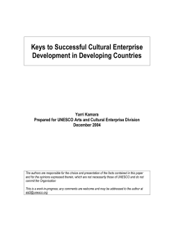Keys to Successful Cultural Enterprise