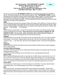 2015 ACS SoCA &acirc;THE PRESIDENT`S SHOW&acirc; Beatrice Wood Center