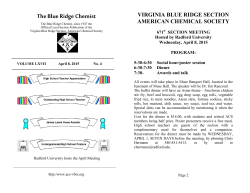 April 2015 - Virginia Blue Ridge Section