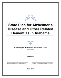 State Plan for Alzheimer`s Disease and Other Related Dementias in