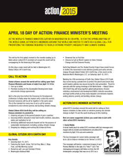 april 18 day of action: finance minister`s meeting