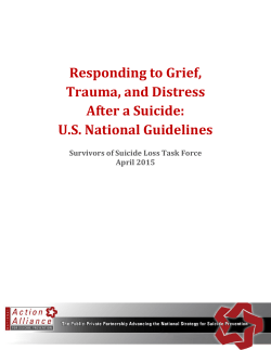 Responding to Grief, Trauma, and Distress After a Suicide