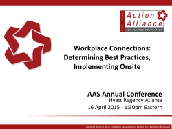 Workplace Connections - National Action Alliance for Suicide