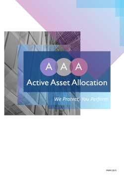 We#Protect,#You#Perform - Active Asset Allocation