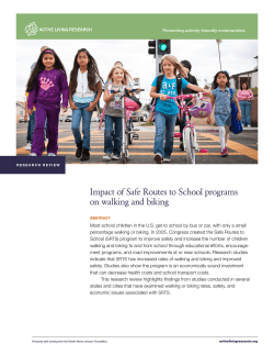 Impact of Safe Routes to School programs on walking and biking