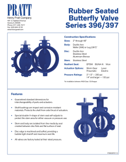 Rubber Seated Butterfly Valve Series 396/397