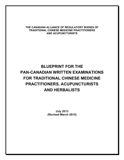 Blueprint for Pan-Canadian Written Exam
