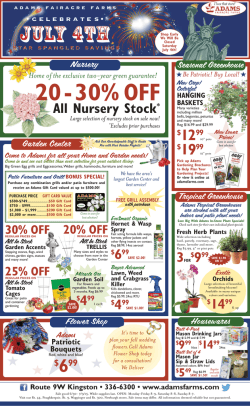 Garden Ads - Adams Fairacre Farms