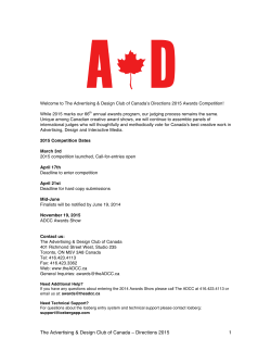The Advertising & Design Club of Canada â Directions 2015 1