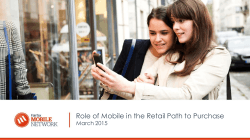 Role of Mobile in the Retail Path to Purchase