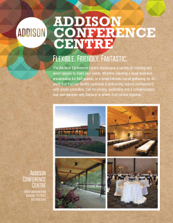 Addison Conference Centre Options