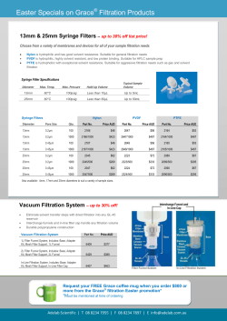 Easter Specials on Grace Filtration Products