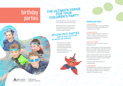 birthday parties - Adelaide Aquatic Centre