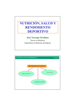 NUTRICIÃN, SALUD Y RENDIMIENTO DEPORTIVO