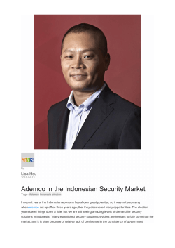 Ademco in the Indonesian Security Market