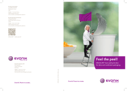DEGALAN Feel the peel! - the Adhesive Experts of Evonik