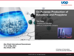 On Purpose Production of Butadiene and Propylene