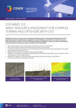 CFD WIND 2.0: WIND RESOURCE ASSESSMENT FOR
