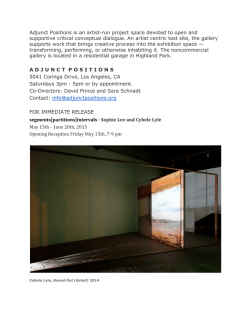 Adjunct Positions is an artist-&acirc;run project space devoted to open