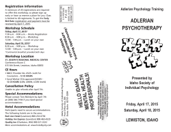 Brochure - Idaho Society of Individual Psychology
