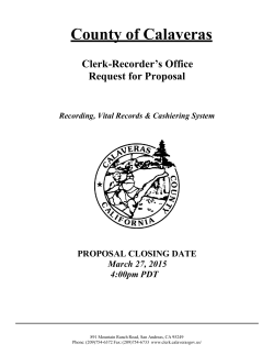 Request for Proposal Template - Administrative Office