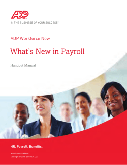 What`s New in Payroll