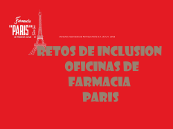 RETOS DE INCLUSION OFICINAS DE FARMACIA PARIS