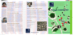 MChem Chemistry Prospectus - Admissions