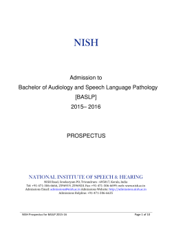 Admission to Bachelor of Audiology and Speech
