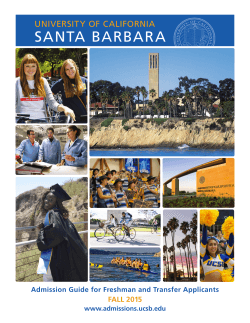 SANTA BARBARA - UCSB Admissions