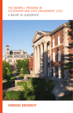 The Maxwell Program in Citizenship and Civic