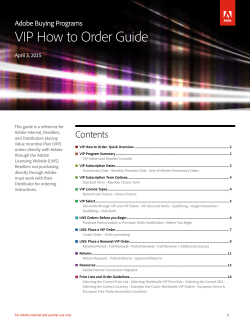 VIP How to Order Guide - Adobe Interactive Guide