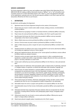 SERVICE AGREEMENT 1. DEFINITIONS