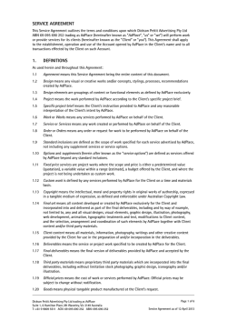 SERVICE AGREEMENT 1. DEFINITIONS