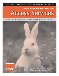 Spring 2015 Access brochure - Minneapolis Community Education