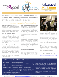 AdvaMed Accel and AdvaMed 2015 Introduce the MedTech