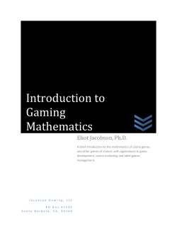 Introduction to Gaming Mathematics
