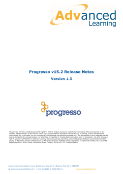 Progresso 15.2 Release Notes