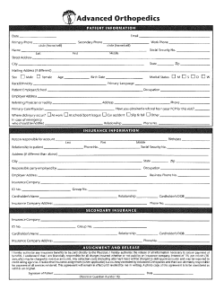 New Patient Information Forms